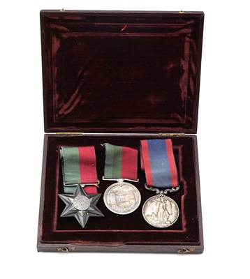 Lot 246 - East India campaign medals awarded to Captain...