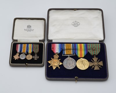 Lot 251 - A Great War medal group of four, awarded...
