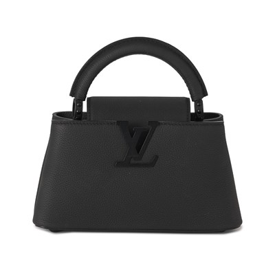 Lot 419 - Louis Vuitton, an All Black East-West Mini Capucines handbag.