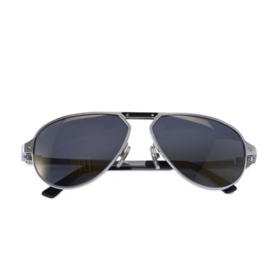 Lot 307 - Cartier, a pair of Santos de Cartier pilot sunglasses.