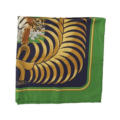 Lot 382 - Hermes, a Tigre Royal silk scarf.