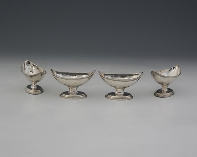 Lot 189 - A set of four George III silver salts, by...