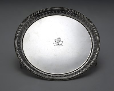 Lot 172 - A Victorian silver waiter, by Thomas Bradbury...