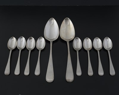 Lot 206 - A group of old English thread pattern spoons,...