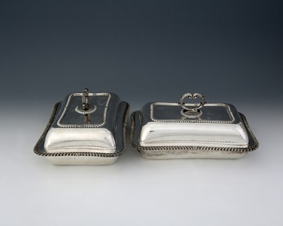 Lot 354 - A pair of George IV Regency silver covered...