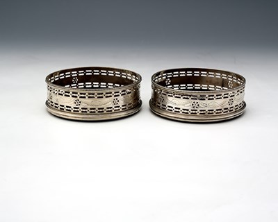 Lot 249 - A pair of George III silver neoclassical...