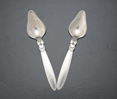 Lot 122 - Gundorph Albertus for Georg Jensen, a pair of...
