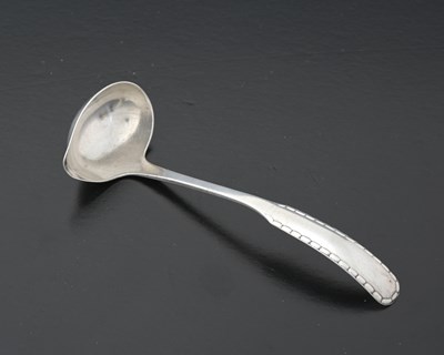 Lot 121 - Georg Jensen, a Perle or Rope pattern silver...