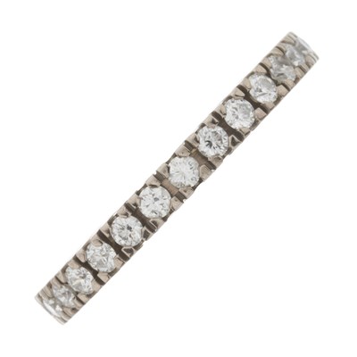 Lot 168 - An 18ct gold diamond full eternity ring
