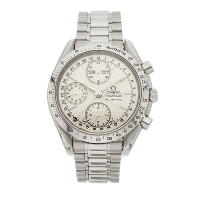 Lot 227 - Omega, a stainless steel Speedmaster Triple Date bracelet watch
