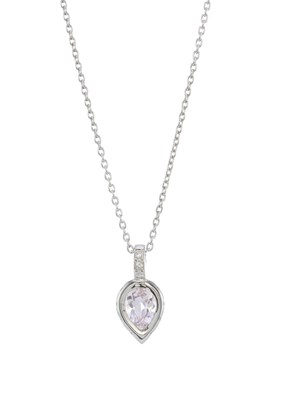 Lot 148 - An 18ct gold kunzite and diamond pendant, with chain