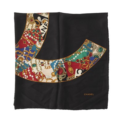 Lot 330 - Chanel, a vintage 90s silk scarf.