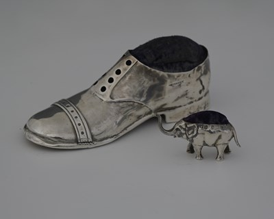 Lot 65 - An Edwardian silver novelty pin cushion, by...