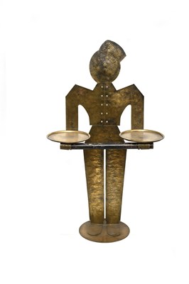 Lot 168 - An Austrian patinated brass floor standing...