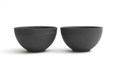 Lot 110 - A pair of Wedgwood Pottery black basalt bowls...