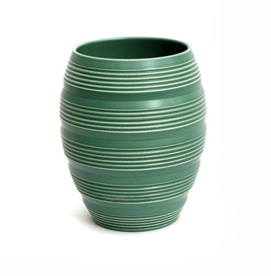 Lot 128 - A rare Wedgwood Pottery barrel vase designed...