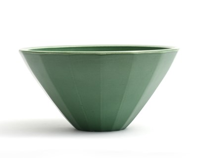 Lot 116 - A Wedgwood Pottery Matt Green conical bowl...