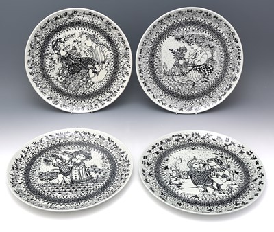 Lot 646 - Bjorn Wiinblad for Nymolle, four transfer...