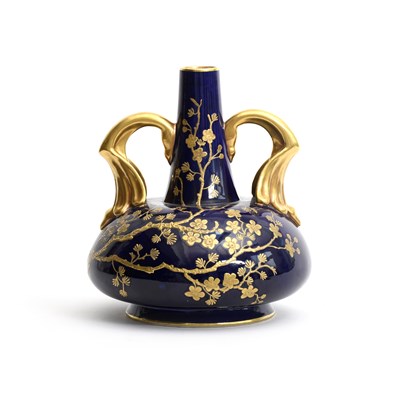 Lot 183 - An unusual Old Hall pottery vase the design...