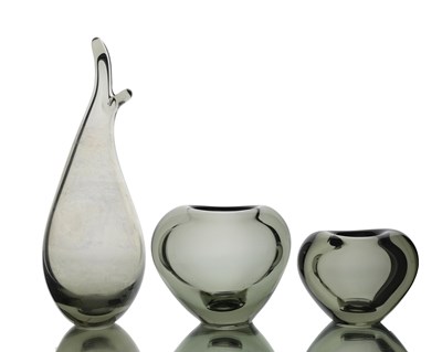 Lot 594 - Per Lutken for Holmegaard, two Modernist...