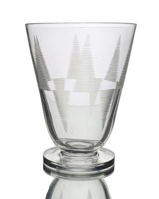 Lot 589 - Elis Bergh for Kosta, an Art Deco cut glass...