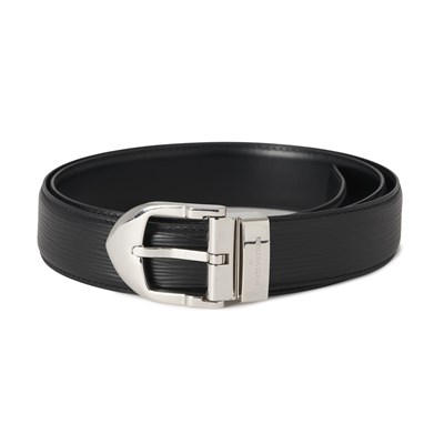 Lot 453 - Louis Vuitton, a black epi leather belt.