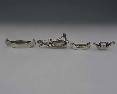 Lot 158 - A group of silver miniatures, to include a...