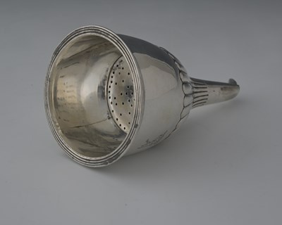 Lot 204 - A George III silver wine funnel, by William...