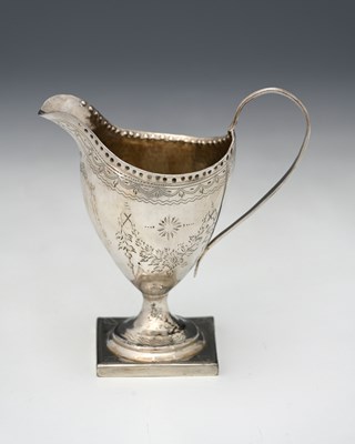 Lot 104 - An eighteenth-century George III silver cream...