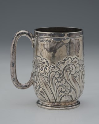 Lot 164 - A Victorian silver mug, by Henry Atkin,...