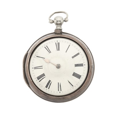 Lot 258 - Bartholemew Waterhouse, London, a silver pair case pocket watch