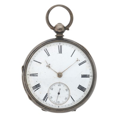 Lot 261 - F. Benjamin, Newcastle upon Tyne, a silver open face pocket watch