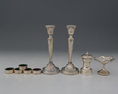 Lot 140 - A group of twentieth-century hallmarked silver,...