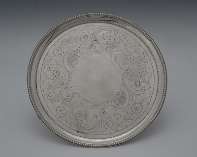 Lot 248 - A George III silver waiter or small salver, by...
