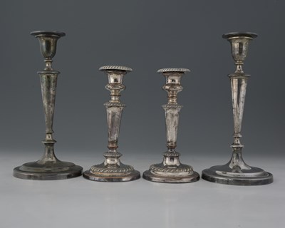Lot 113 - A pair of Victorian silver candlesticks, by...