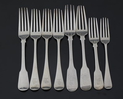 Lot 244 - A group of nineteenth-century English silver...