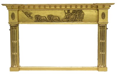 Lot 489 - A Regency gilt wood overmantel mirror, circa...
