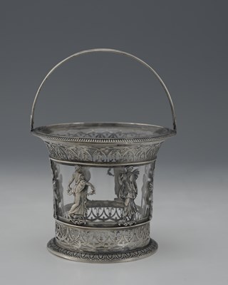Lot 245 - A Continental silver neoclassical style basket,...