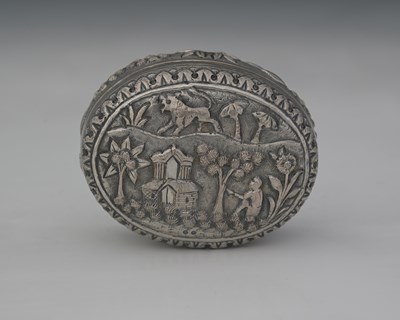 Lot 138 - An Indian silver soap box, apparently unmarked,...