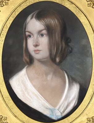 Lot 295 - British School, mid-19th Century, portrait of...