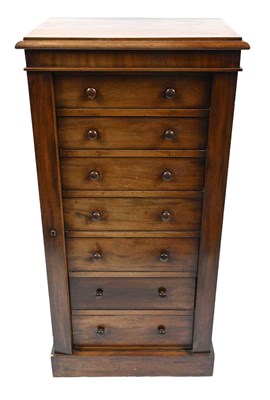 Lot 488 - A mid-Victorian mahogany Wellington chest,...