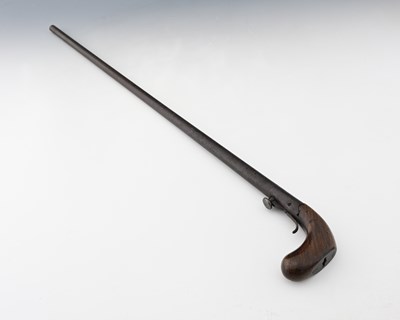 Lot 241 - A Victorian walking stick percussion rifle,...