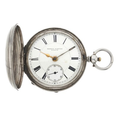 Lot 264 - Morris Wartski, Bangor, a silver full hunter pocket watch