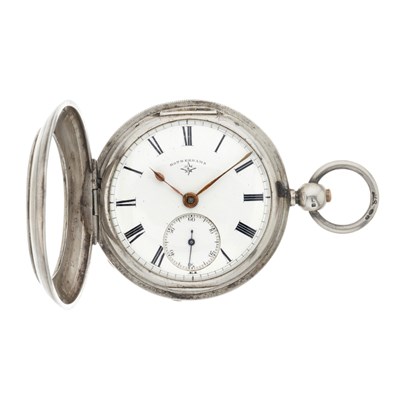 Lot 265 - Rotherams, London, a silver half hunter pocket watch