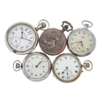 Lot 232 - A mixed group of five pocket watches