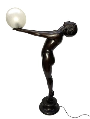 Lot 166 - After Max Leverrier, a bronze Art Deco design...