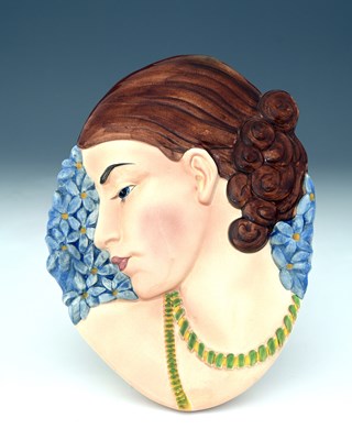 Lot 762 - Beswick, an Art Deco mask wall plaque, model...