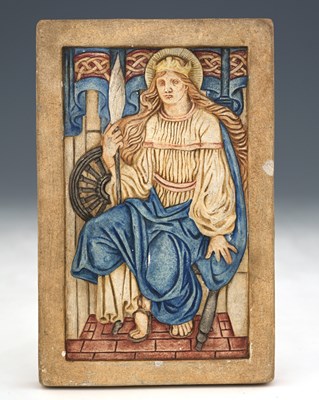 Lot 741 - Mary Watts for Compton Pottery, a relief...