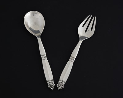 Lot 123 - Johan Rohde for Georg Jensen, a pair of...