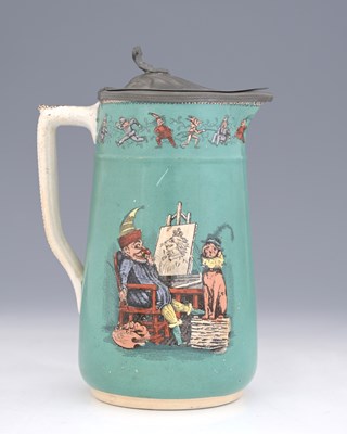 Lot 798 - A Victorian Pratt printed jug, depicting Mr...